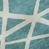 Piper Looms Mayfield Geometric AMF1040 Teal Machine Washable Area Rug Swatch Image