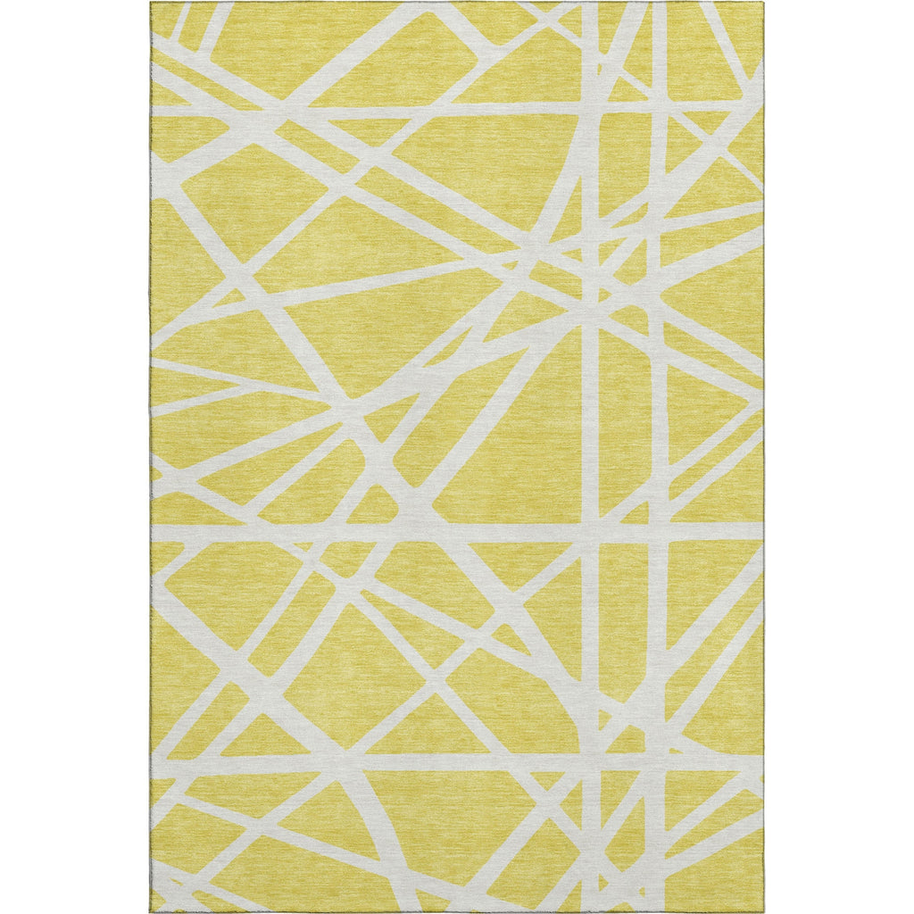Piper Looms Mayfield Geometric AMF1040 Yellow Machine Washable Area Rug main image