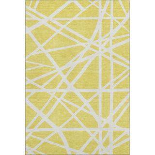 Piper Looms Mayfield Geometric AMF1040 Yellow Machine Washable Area Rug main image