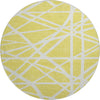 Piper Looms Mayfield Geometric AMF1040 Yellow Machine Washable Area Rug Round Main Image