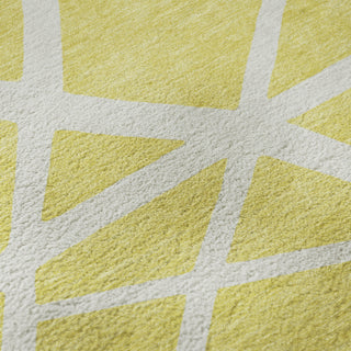Piper Looms Mayfield Geometric AMF1040 Yellow Machine Washable Area Rug Swatch Image
