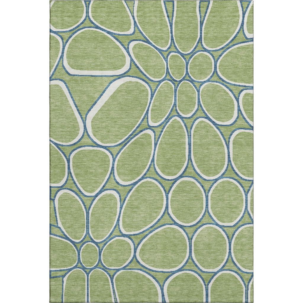 Piper Looms Mayfield Circles AMF1041 Aloe Machine Washable Area Rug main image