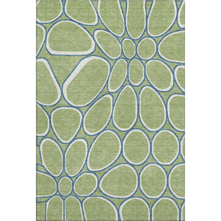 Piper Looms Mayfield Circles AMF1041 Aloe Machine Washable Area Rug main image