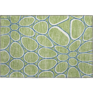 Piper Looms Mayfield Circles AMF1041 Aloe Machine Washable Area Rug Scatter Main Image