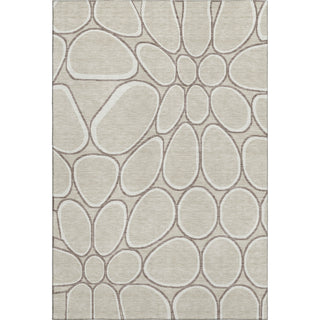 Piper Looms Mayfield Circles AMF1041 Beige Machine Washable Area Rug main image