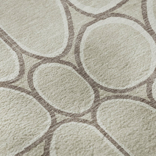 Piper Looms Mayfield Circles AMF1041 Beige Machine Washable Area Rug Swatch Image