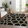 Piper Looms Mayfield Circles AMF1041 Black Machine Washable Area Rug Lifestyle Image Feature