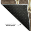 Piper Looms Mayfield Circles AMF1041 Brown Machine Washable Area Rug Backing Image
