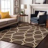 Piper Looms Mayfield Circles AMF1041 Brown Machine Washable Area Rug Lifestyle Image Feature