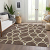 Piper Looms Mayfield Circles AMF1041 Brown Machine Washable Area Rug Lifestyle Image Feature
