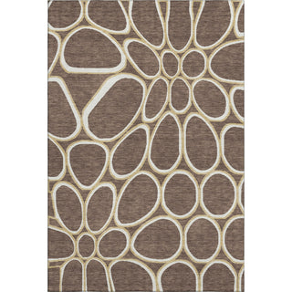 Piper Looms Mayfield Circles AMF1041 Brown Machine Washable Area Rug main image