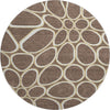 Piper Looms Mayfield Circles AMF1041 Brown Machine Washable Area Rug Round Main Image
