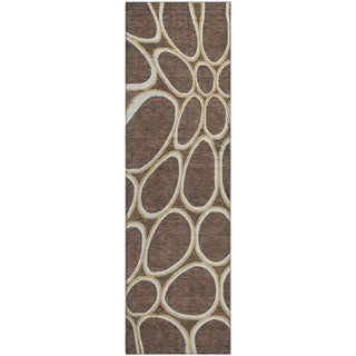 Piper Looms Mayfield Circles AMF1041 Brown Machine Washable Area Rug Runner Main Image
