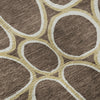 Piper Looms Mayfield Circles AMF1041 Brown Machine Washable Area Rug Swatch Image