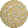 Piper Looms Mayfield Circles AMF1041 Gold Machine Washable Area Rug Round Main Image