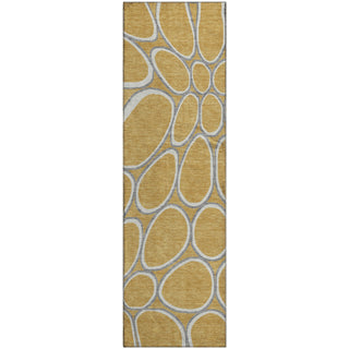 Piper Looms Mayfield Circles AMF1041 Gold Machine Washable Area Rug Runner Main Image