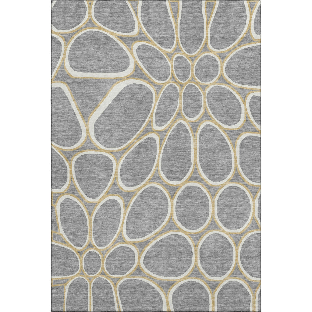 Piper Looms Mayfield Circles AMF1041 Gray Machine Washable Area Rug main image