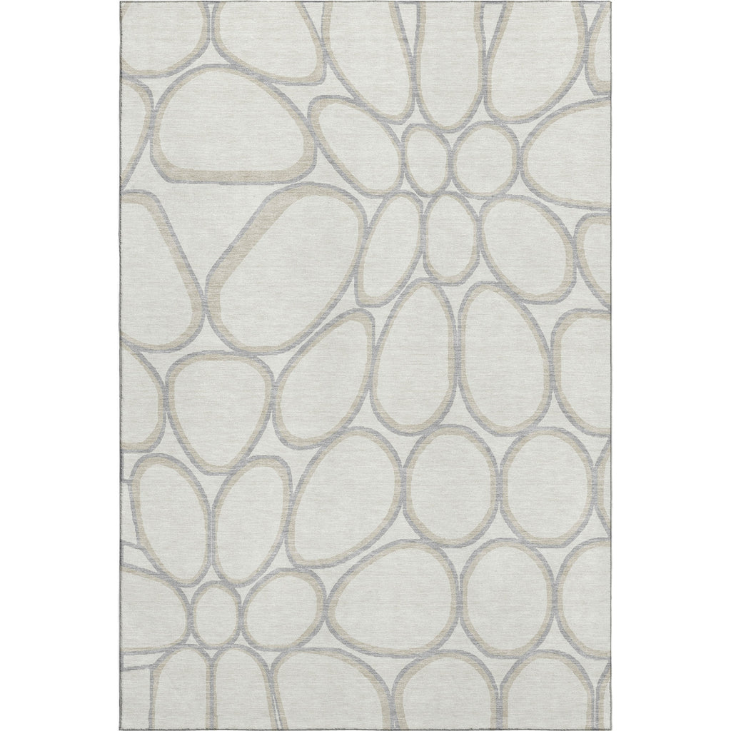 Piper Looms Mayfield Circles AMF1041 Ivory Machine Washable Area Rug main image