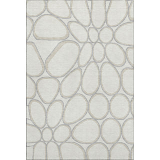 Piper Looms Mayfield Circles AMF1041 Ivory Machine Washable Area Rug main image