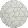 Piper Looms Mayfield Circles AMF1041 Ivory Machine Washable Area Rug Round Main Image