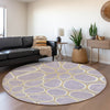 Piper Looms Mayfield Circles AMF1041 Lavender Machine Washable Area Rug Round Lifestyle Image Feature
