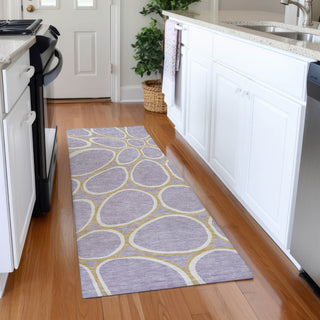 Piper Looms Mayfield Circles AMF1041 Lavender Machine Washable Area Rug Runner Lifestyle Image Feature