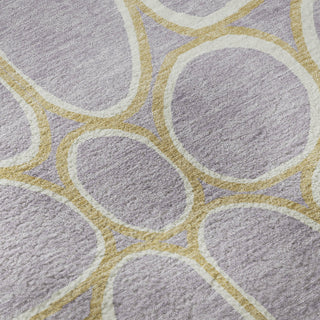 Piper Looms Mayfield Circles AMF1041 Lavender Machine Washable Area Rug Swatch Image