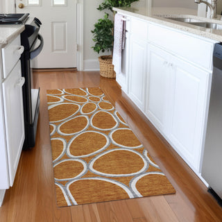 Piper Looms Mayfield Circles AMF1041 Paprika Machine Washable Area Rug Runner Lifestyle Image Feature