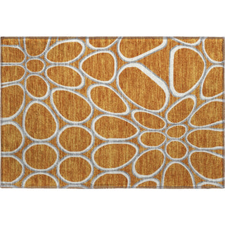 Piper Looms Mayfield Circles AMF1041 Paprika Machine Washable Area Rug Scatter Main Image