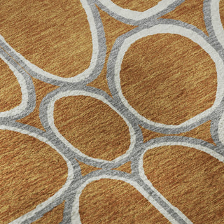 Piper Looms Mayfield Circles AMF1041 Paprika Machine Washable Area Rug Swatch Image