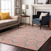 Piper Looms Mayfield Circles AMF1041 Pink Machine Washable Area Rug Lifestyle Image Feature