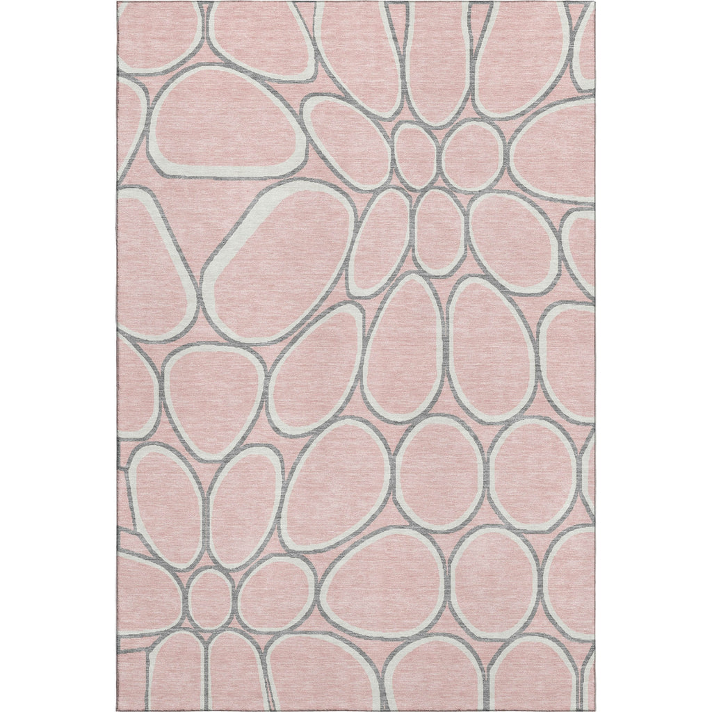 Piper Looms Mayfield Circles AMF1041 Pink Machine Washable Area Rug main image