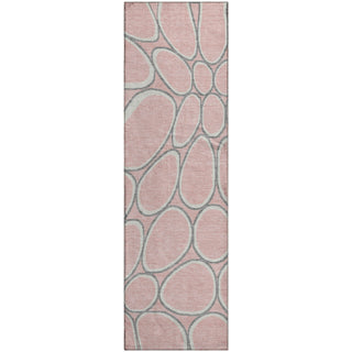 Piper Looms Mayfield Circles AMF1041 Pink Machine Washable Area Rug Runner Main Image