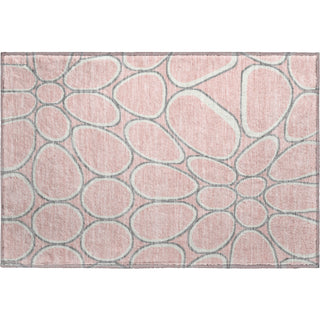 Piper Looms Mayfield Circles AMF1041 Pink Machine Washable Area Rug Scatter Main Image