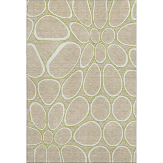 Piper Looms Mayfield Circles AMF1041 Tan Machine Washable Area Rug main image