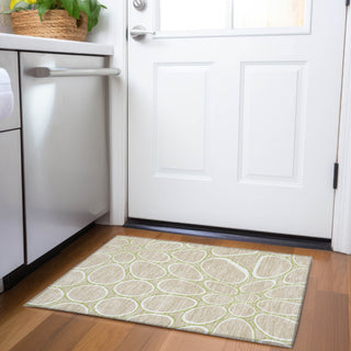 Piper Looms Mayfield Circles AMF1041 Tan Machine Washable Area Rug Scatter Lifestyle Image Feature