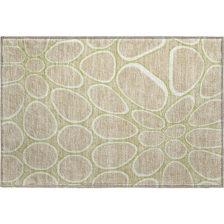 Piper Looms Mayfield Circles AMF1041 Tan Machine Washable Area Rug Scatter Main Image