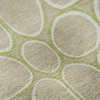 Piper Looms Mayfield Circles AMF1041 Tan Machine Washable Area Rug Swatch Image