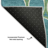 Piper Looms Mayfield Circles AMF1041 Teal Machine Washable Area Rug Backing Image