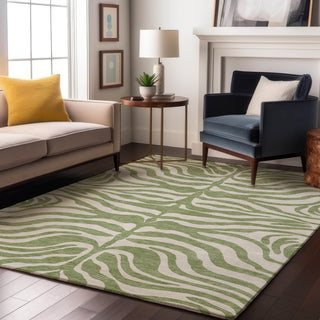Piper Looms Mayfield Animal Print AMF1042 Aloe Machine Washable Area Rug Lifestyle Image Feature