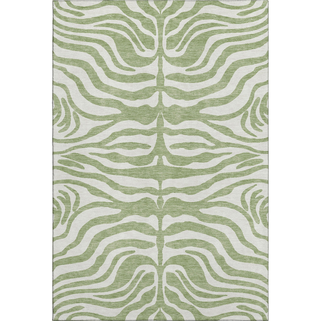 Piper Looms Mayfield Animal Print AMF1042 Aloe Machine Washable Area Rug main image