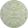 Piper Looms Mayfield Animal Print AMF1042 Aloe Machine Washable Area Rug Round Main Image