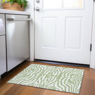 Piper Looms Mayfield Animal Print AMF1042 Aloe Machine Washable Area Rug Scatter Lifestyle Image Feature