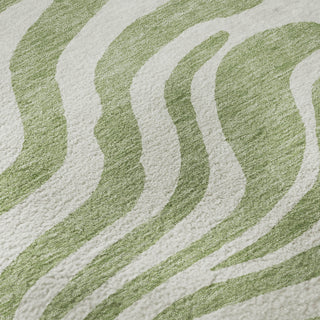 Piper Looms Mayfield Animal Print AMF1042 Aloe Machine Washable Area Rug Swatch Image