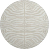 Piper Looms Mayfield Animal Print AMF1042 Beige Machine Washable Area Rug Round Main Image