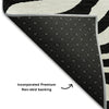 Piper Looms Mayfield Animal Print AMF1042 Black Machine Washable Area Rug Backing Image