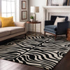 Piper Looms Mayfield Animal Print AMF1042 Black Machine Washable Area Rug Lifestyle Image Feature