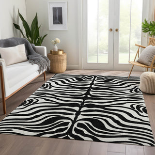 Piper Looms Mayfield Animal Print AMF1042 Black Machine Washable Area Rug Lifestyle Image Feature