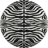 Piper Looms Mayfield Animal Print AMF1042 Black Machine Washable Area Rug Round Main Image