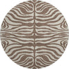 Piper Looms Mayfield Animal Print AMF1042 Brown Machine Washable Area Rug Round Main Image